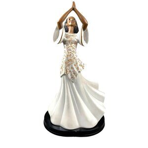 Ebony Treasures Figurine Praise Dancer Religious Worship READ DESCRIPTION